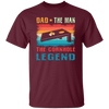 Retro Dad, The Man, The Cornhole Legend, Retro Cornhole Unisex T-Shirt