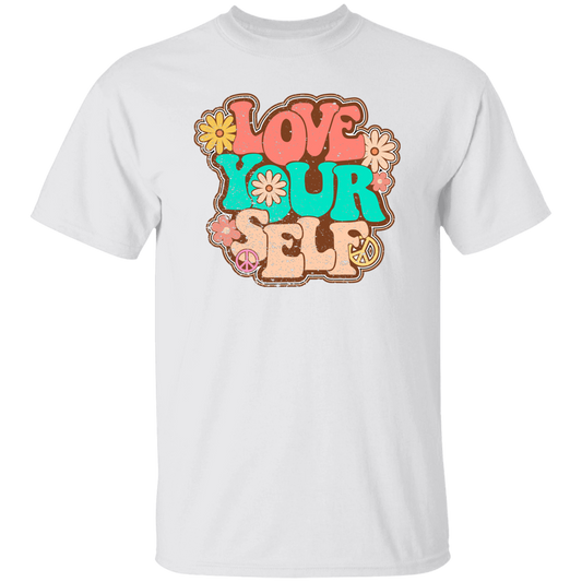 Love Yourself, Peace Love Yourself, Groovy Style, Retro Lovely Gift Unisex T-Shirt