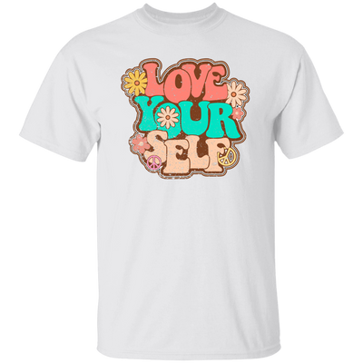 Love Yourself, Peace Love Yourself, Groovy Style, Retro Lovely Gift Unisex T-Shirt