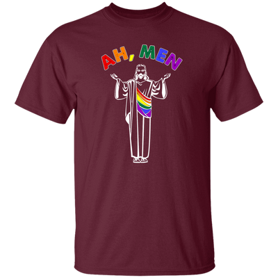 Jesus And LGBT, Ah Men, Funny Jesus, Gay Gift, Best For Gay Unisex T-Shirt