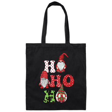Ho Ho Ho, Xmas Gnome, Merry Christmas, Cute Gnome Canvas Tote Bag