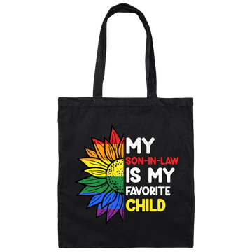 Love My Son, Gift For Son, Love Son-In-Law, LGBT Gift Canvas Tote Bag