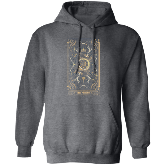 The Tarot Moon, Tarot Card, Moon Tarot, Moon Card Pullover Hoodie