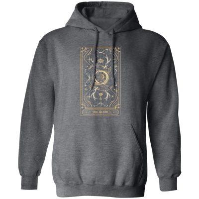 The Tarot Moon, Tarot Card, Moon Tarot, Moon Card Pullover Hoodie