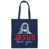 Jesus Love You, Pastor Gift, Love Jesus, Pastor Wife Canvas Tote Bag
