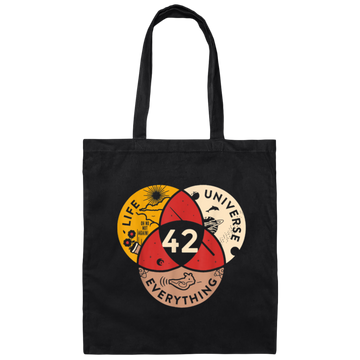 42 Answer To Life Universe And Everything Science Gift Canvas Tote Bag