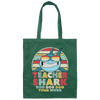 Teacher Shark Doo Doo Doo Your Work, Retro Teacher Shark Canvas Tote Bag