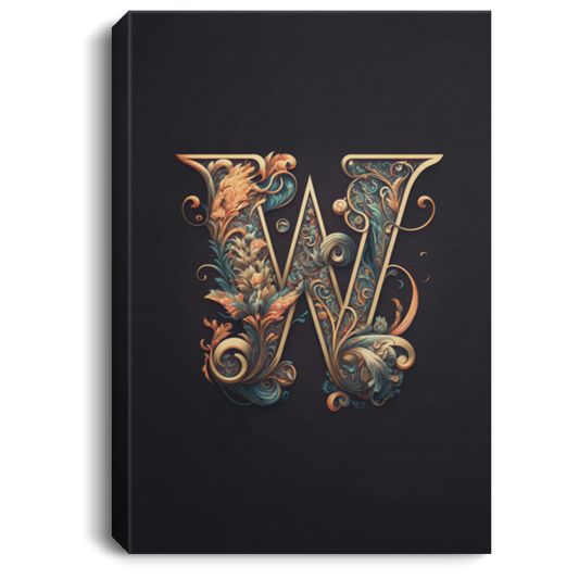 W Letter, Gift For Who Named W Letter, Classic W Gift Canvas