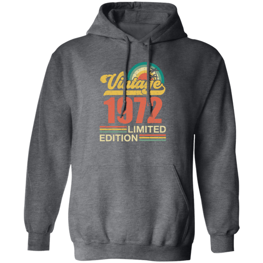 Hawaii 1972 Gift, Vintage 1972 Limited Gift, Retro 1972, Tropical Style Pullover Hoodie