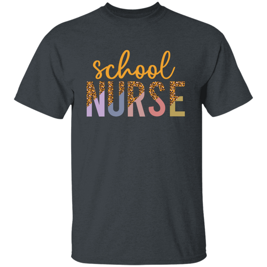 School Nurse, Leopard Nurse, Love Nurse, Leopard School Unisex T-Shirt