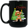 Funny Gingerbread, Dabbing Gingerbread, Funny Christmas, Merry Christmas, Trendy Christmas Black Mug