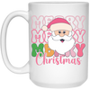 Merry Christmas, Santa Head, Funny Santa, Funny Xmas White Mug