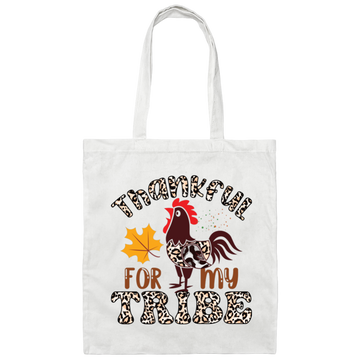 Thankful For My Tribe, Turkey's Day, Fall Season Canvas Tote Bag
