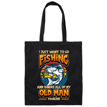 Fishing Fish Fisherman Bass Sport Sea Boat Water Canvas Tote Bag