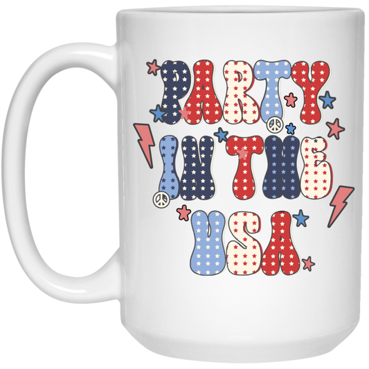 Party In The USA, American Party, July 4th White Mug
