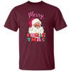 Cute Santa, Pinky Santa, Glance Santa Claus, Santa Face, Merry Christmas, Trendy Christmas Unisex T-Shirt