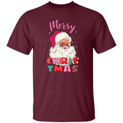 Cute Santa, Pinky Santa, Glance Santa Claus, Santa Face, Merry Christmas, Trendy Christmas Unisex T-Shirt