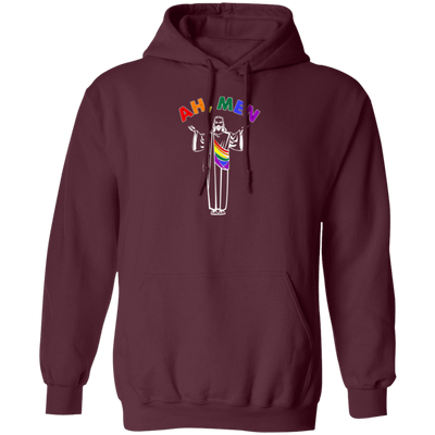 Jesus And LGBT, Ah Men, Funny Jesus, Gay Gift, Best For Gay Pullover Hoodie