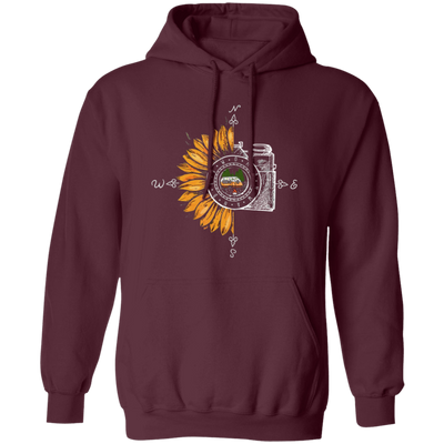 Camping Photography, Camera Sunflower, Love Sunflower, Love Camping Pullover Hoodie