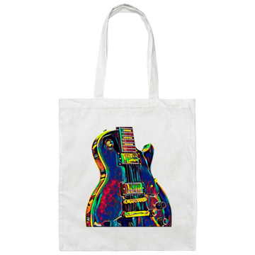 Metal Rock Music Lead Colors, Electric Guitar, Musician Player, Colorful Guitar, Guitarist Canvas Tote Bag