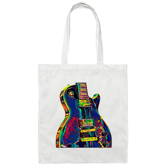 Metal Rock Music Lead Colors, Electric Guitar, Musician Player, Colorful Guitar, Guitarist Canvas Tote Bag