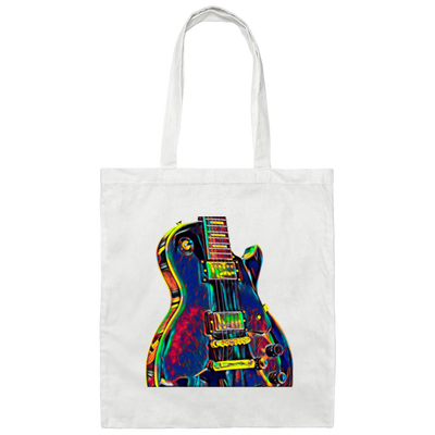 Metal Rock Music Lead Colors, Electric Guitar, Musician Player, Colorful Guitar, Guitarist Canvas Tote Bag