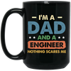 Engineer Gift, Funny Engineering Dad Father Engineer Men Black Mug