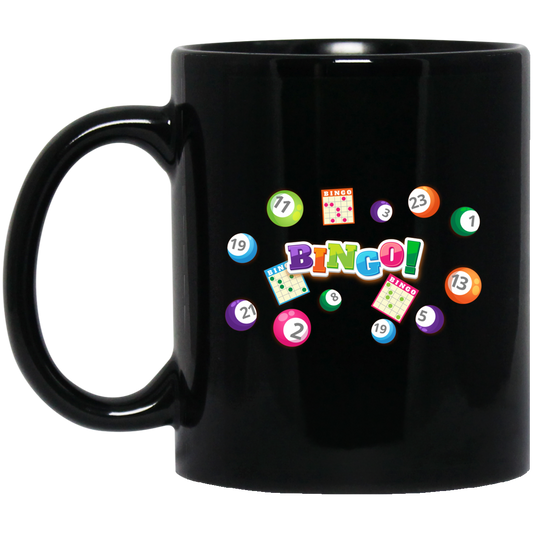 Bingo Ticket, Win The Lottery Ticket, Love This Game Black Mug