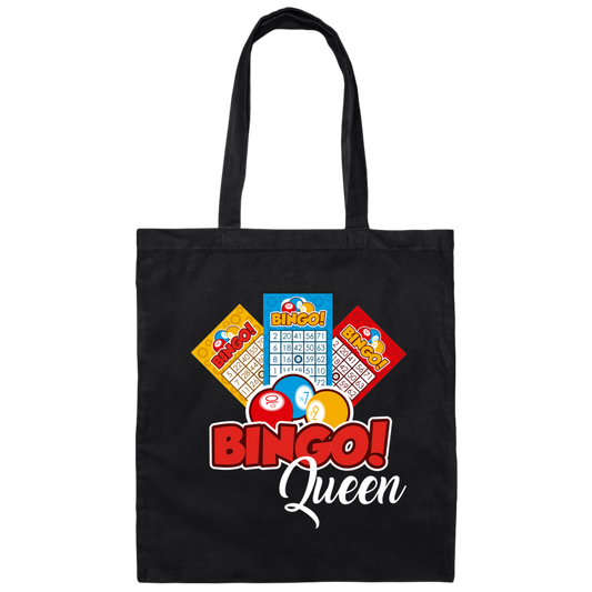 Bingo Queen, Get The Prize, Win The Game, I Am Bingo Queen Canvas Tote Bag