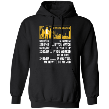 Entrepreneur Hourly Rate, Funny Entrepreneur, Best Of Entrepreneur Pullover Hoodie