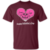 Love Life, Happy Valentine's Day, Skull In Heart Shape, Trendy Valentine Unisex T-Shirt