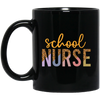 School Nurse, Leopard Nurse, Love Nurse, Leopard School Black Mug