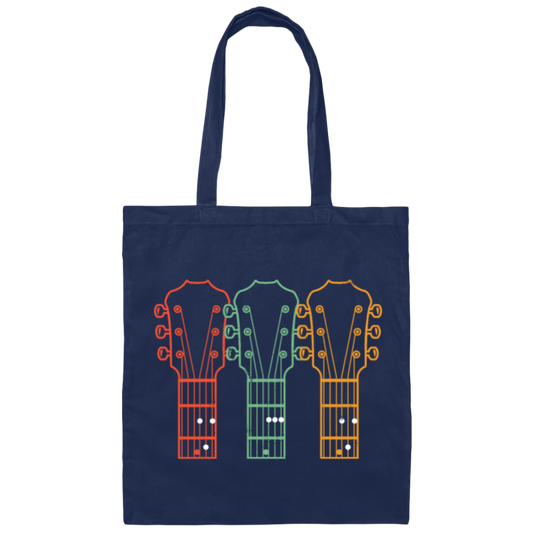 Retro Guitar Dad, Dad Guitar Chords Canvas Tote Bag