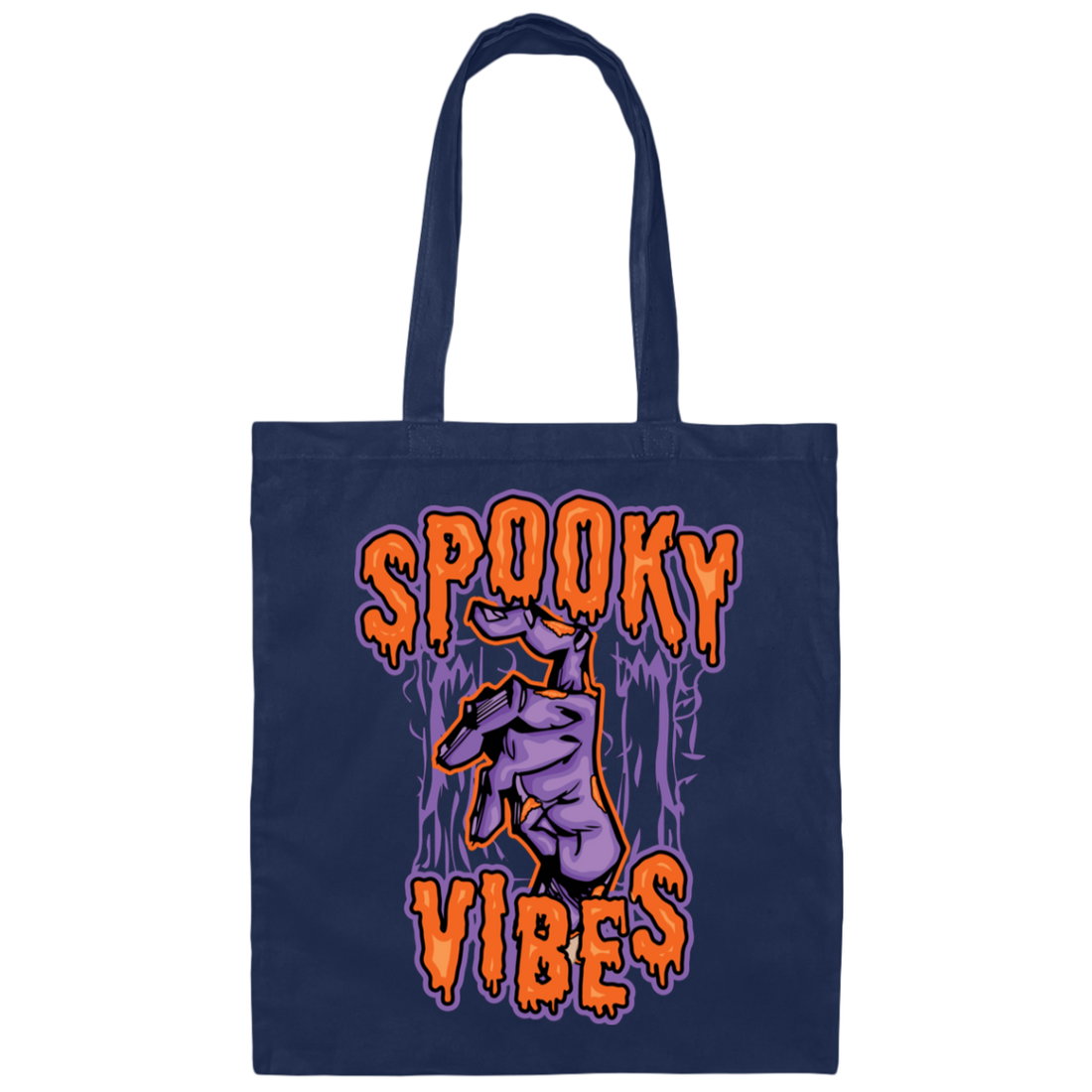 Spooky Vibes, Halloween Party, Halloween Holiday Canvas Tote Bag