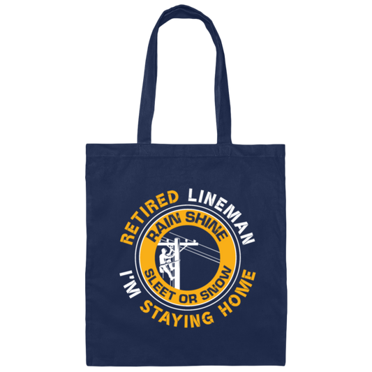 Funny Power Lineman Lineworker American Lineman Canvas Tote Bag