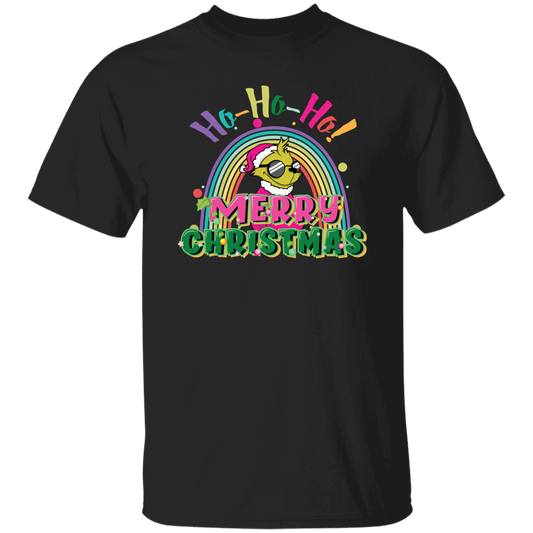 Ho Ho Ho, Grinch Christmas, Rainbow Christmas, Merry Christmas, Trendy Christmas Unisex T-Shirt