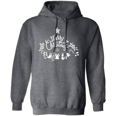 Merry Christmas Silhouette, Christmas Bell, Christmas Flower, Merry Christmas, Trendy Christmas Pullover Hoodie