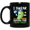 I Swear I Was Aiming For Your Feet, Cucumber Lover Black Mug