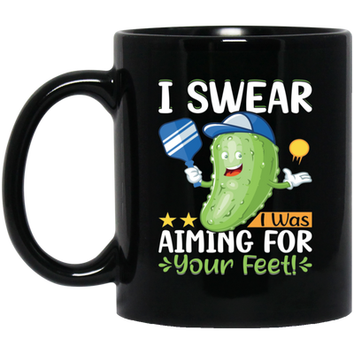 I Swear I Was Aiming For Your Feet, Cucumber Lover Black Mug