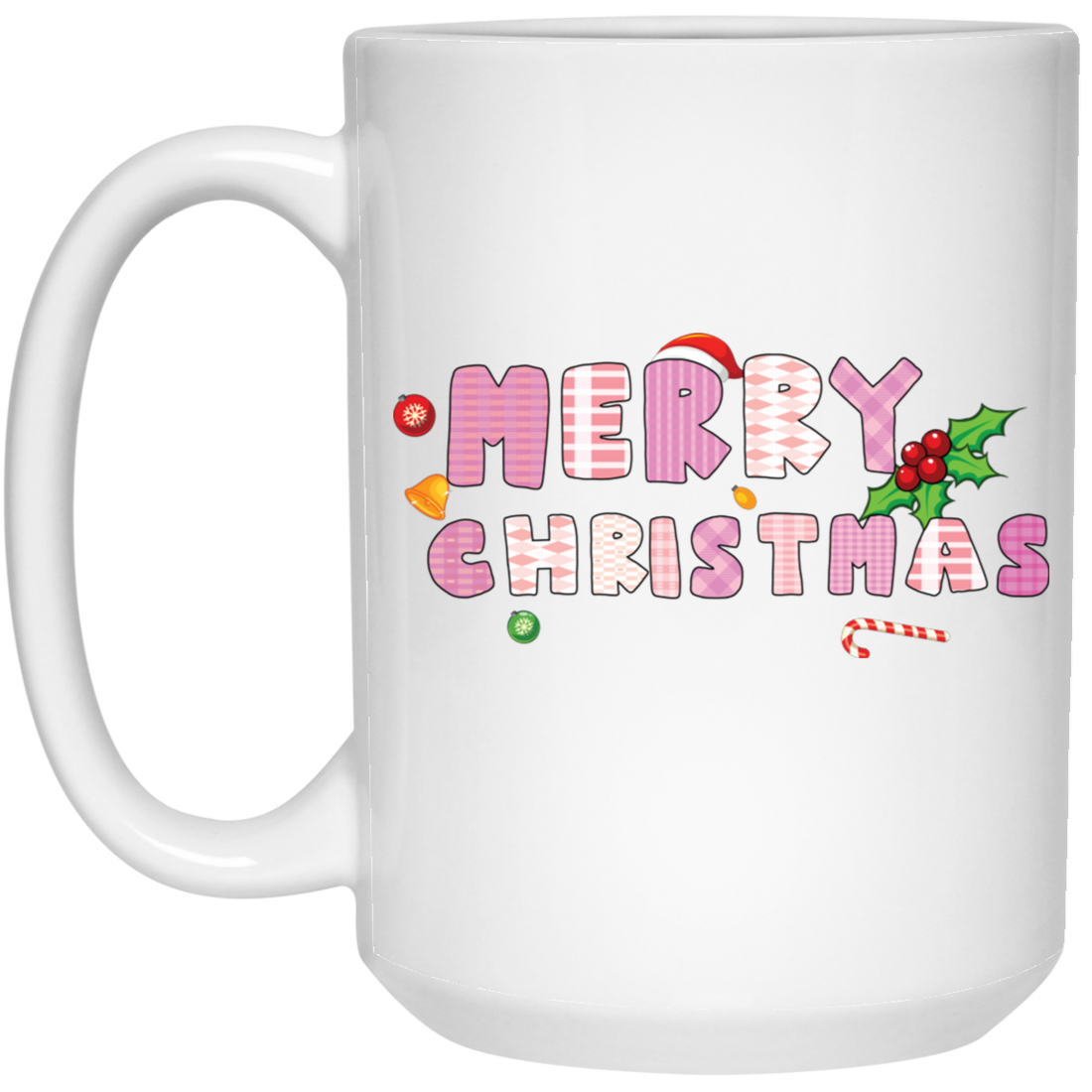 Merry Christmas, Pinky Christmas, Pink Lover, Christmas Lover, Merry Christmas, Trendy Christmas White Mug