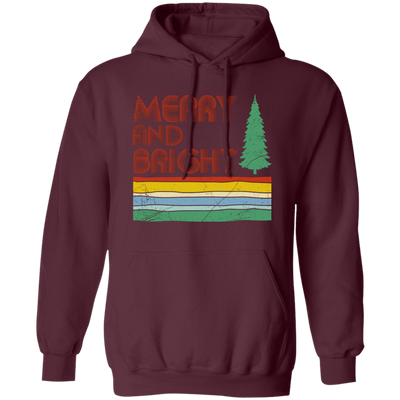 Merry And Bright, Retro Christmas, Love Christmas, Merry Christmas, Trendy Christmas Pullover Hoodie