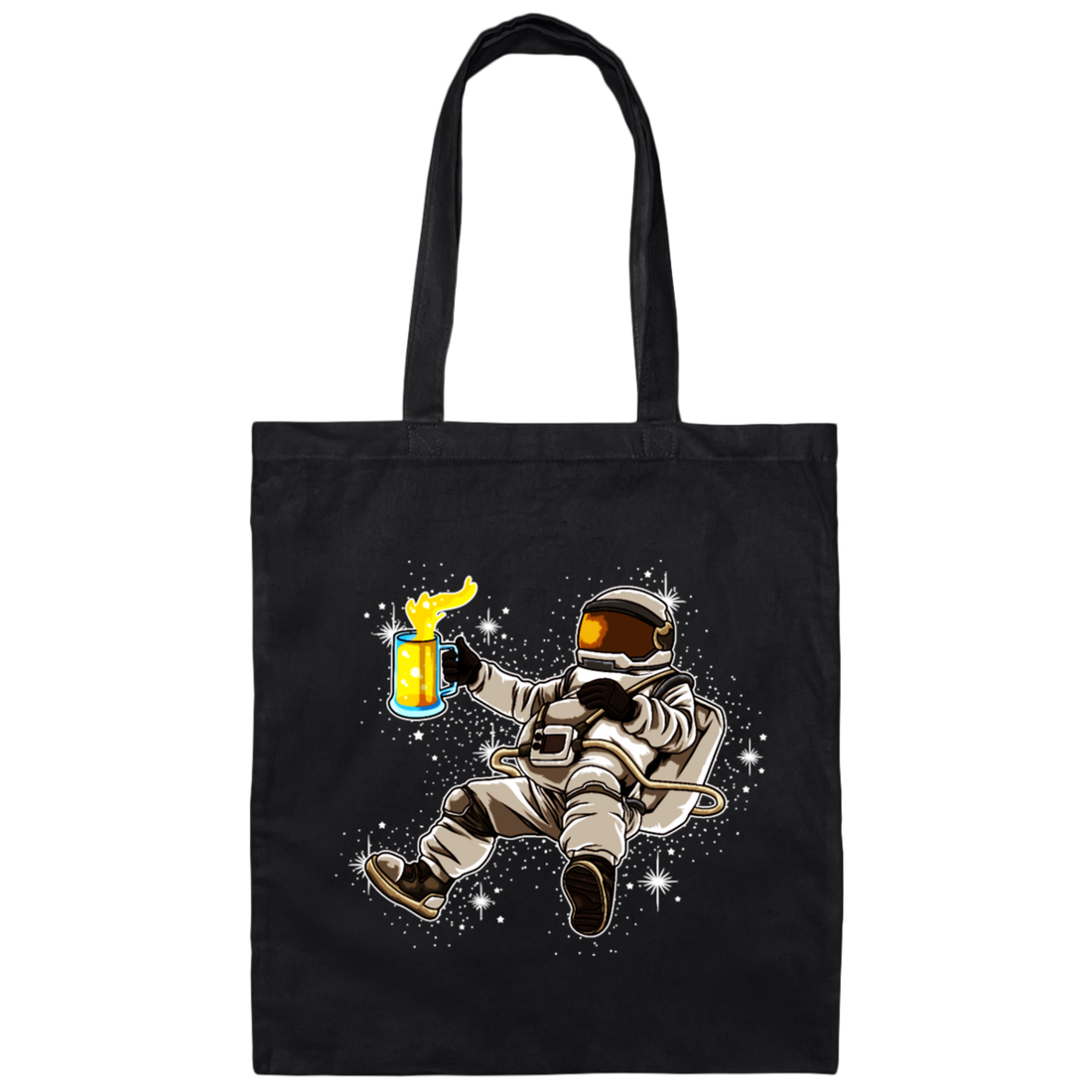 Socialble Astronaut, Love Beer, Astronaut Drink Beer, Beer In Spaces Canvas Tote Bag