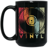 Used Look Vinyl Record Vinyl Retro Old School Music Perfect Gift Black Mug