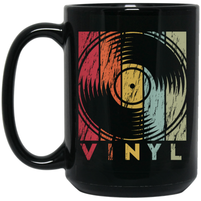 Used Look Vinyl Record Vinyl Retro Old School Music Perfect Gift Black Mug