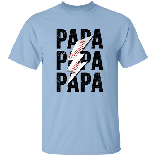 Papa Gift, Baseball Lover Gift, Love Baseball Gift, Papa Baseball Gift-Black Unisex T-Shirt
