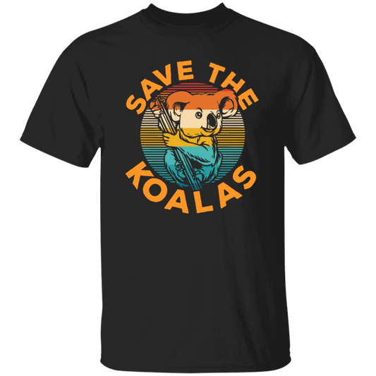 Vintage Wilderness Animal Gift, Save The Koalas, Vintage Cute Koalas Unisex T-Shirt