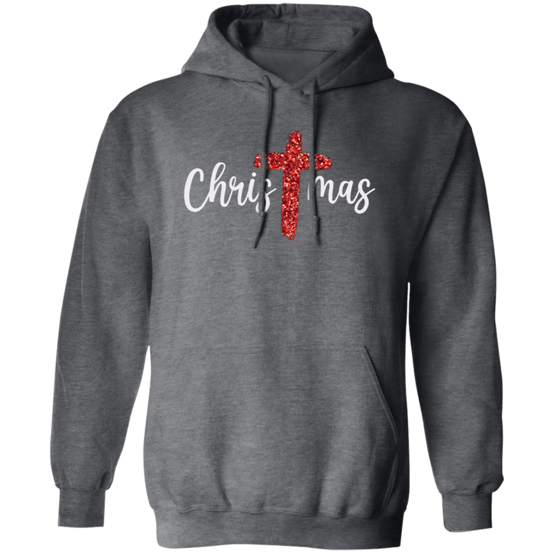 Red Glitter Christmas, Pastor Gift, Merry Christmas, Red Christian, Trendy Chrismas Pullover Hoodie