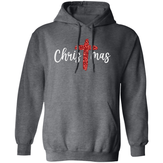 Red Glitter Christmas, Pastor Gift, Merry Christmas, Red Christian, Trendy Chrismas Pullover Hoodie