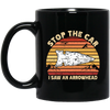 Stop The Car, I Saw An Arrowhead, Hunting Gift, Love To Hunt Retro Black Mug