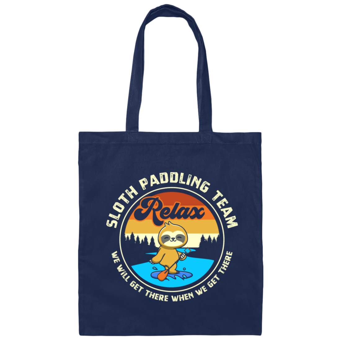 Memes Gifts Funny Sloth Paddling And Funny Paddle Canvas Tote Bag